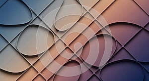 Geometric Shadow Grid Wallpaper