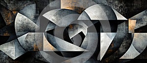 Geometric Shadows: An Abstract Pattern of Overlapping Shapes and Depth