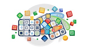 Geometric Shape Blocks Vector: Creative Abstract Design Elements, vector design Generative AI