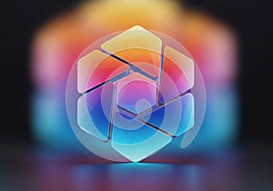 Geometric shape composed of interconnected triangular sections,