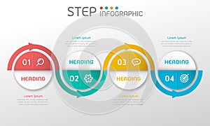 Geometric shape elements with steps,options,milestone,processes or workflow.Business data visualization.Creative step nfographic.