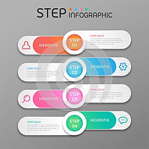 Geometric shape elements with steps,road map,options,milestone,processes or workflow.Business data visualization.