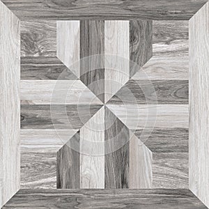 Geometric shape wooden floor and wall decore