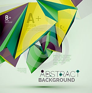 Geometric shapes in the air. Vector abstract