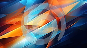 Geometric Shapes and Colors Entwine in Abstract Background, Forming a Virtual, Multidimensional H