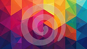 Geometric shapes creating a repeating, diverse color sequence , abstract pattern, abstract, vibrant