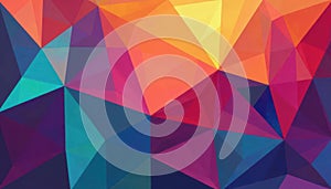 Geometric shapes creating a repeating, diverse color sequence , abstract pattern, graphic design