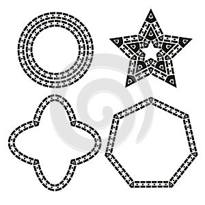 Geometric shapes design vector