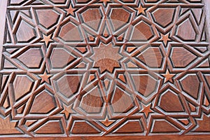 Geometric shapes found on wooden doors of historical buildings