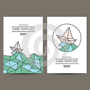 Geometric Shapes Hipster Card Templates
