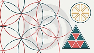 Geometric shapes pattern, abstract design background vector design Generative AI
