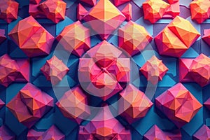 Geometric shapes in repeating sequence, forming a structured visual motif , motif, symmetry