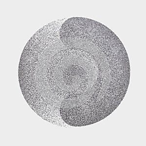 Geometric shapes and small dots. Minimalism. Halftones. Drawing - Art Product photo