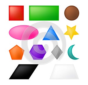 Geometric shapes vector symbol icon design.