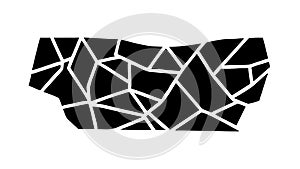 Geometric Shattered Pattern Abstract Background, vector design Generative AI
