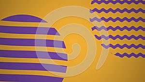 Geometric simple pattern loop. Circles, squares, lines abstract shapes background.