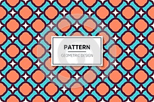 Geometric simple seamless pattern with colorful elements