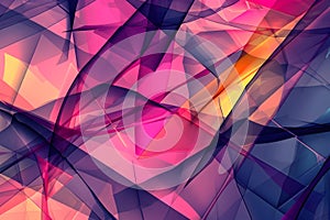 Geometric Smash: Trending Color Palette Abstract Background