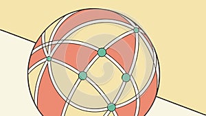 Geometric Sphere Abstract Pattern Design, vector design Generative AI