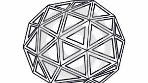 Geometric Sphere Grid: Abstract Architectural Structure, vector design Generative AI