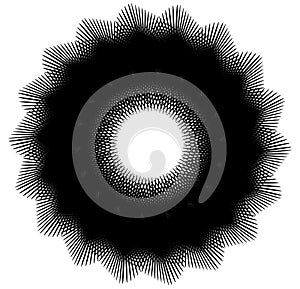 Geometric spiral element series. Abstract swirl, twirl graphics