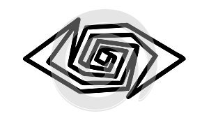 Geometric Spiral Labyrinth Pattern Vector Design Element, vector design Generative AI