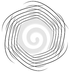 Geometric spiral shape. Motif with circular elements. Abstract g