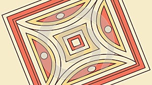 Geometric Square Abstract Pattern: Decorative Art Motif, vector design Generative AI