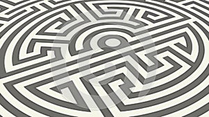 Geometric square labyrinth pattern, complex design and intellectual challenge, vector design Generative AI