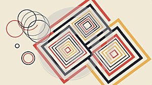 Geometric square pattern, abstract design, and decorative background or textile print vector design Generative AI