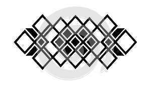 Geometric Square Repeating Interlocking Pattern Vector, vector design Generative AI