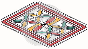 Geometric square tile pattern, abstract modern design illustration element vector design Generative AI