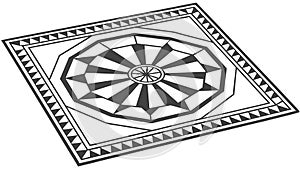 Geometric Square Tile Pattern Illustration, vector design Generative AI