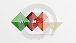 Geometric square and triangle template
