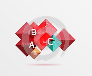 Geometric square and triangle template