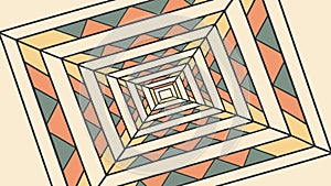 Geometric Square Tunnel. Abstract Perspective Design. vector design Generative AI