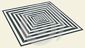 Geometric Square Tunnel Abstract Vector Pattern, vector design Generative AI