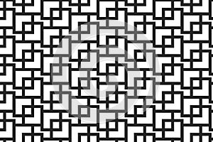 Geometric square type abstract design pattern in white background