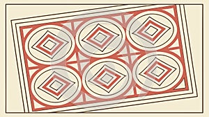 Geometric Squares Abstract Pattern Background, vector design Generative AI