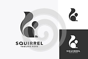 Geometric squirrel animal logo design