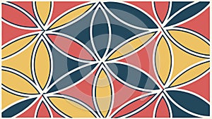 Geometric Stained Glass Pattern, Colorful Abstract Design, vector design Generative AI