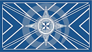 Geometric star compass, symbolizing navigation and complex intricate design, vector design Generative AI