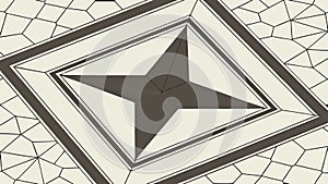 Geometric Star Floor Pattern, Modern Abstract Design, vector design Generative AI