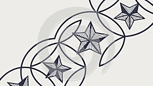 Geometric Star Interlocking Pattern Vector, vector design Generative AI