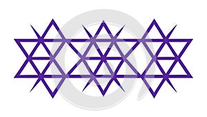 Geometric Star Pattern: Abstract Intersecting Lines Design Element, vector design Generative AI