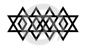 Geometric Star Pattern Abstract Vector Art, vector design Generative AI