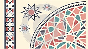 Geometric star pattern design, decorative and celestial background art vector design Generative AI