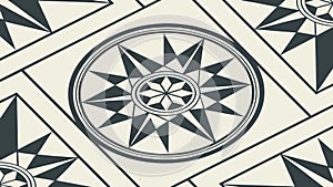 Geometric Star Pattern: Elegant Symmetrical Abstract Design, vector design Generative AI