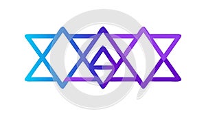 Geometric Star Pattern Vector: Interlocking Abstract Design Element, vector design Generative AI