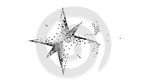 Geometric Starburst Halftone Dot Pattern, vector design Generative AI